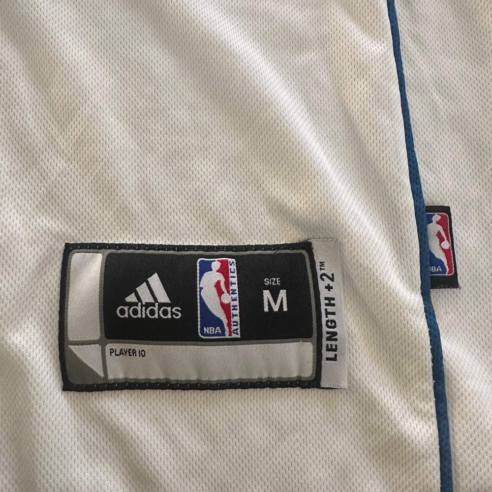 Adidas White and Blue NBA Authentic Jersey - Picture 3 of 4